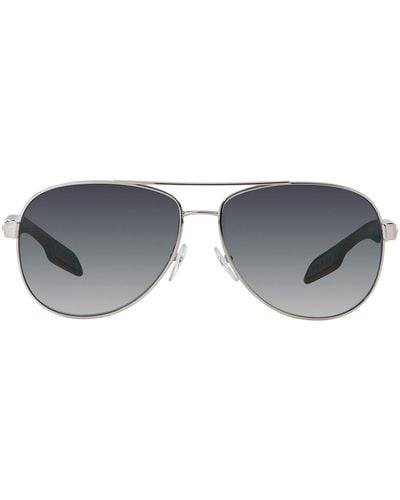 Prada Linea Rossa 53ps Aviator Polarized Sunglasses - Gray
