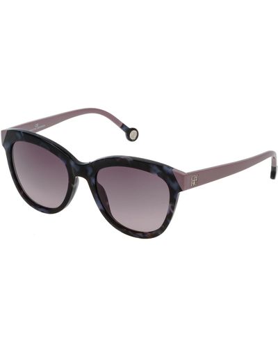 Carolina Herrera She743 0721 Cat Eye Sunglasses - Black