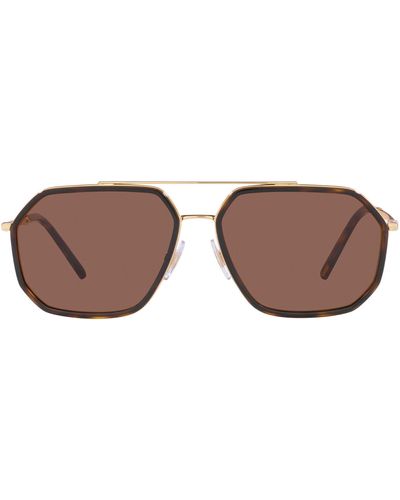 Dolce & Gabbana Dg 2285 02/73 Navigator Sunglasses - Brown