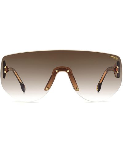 Carrera Flaglab 12 86 0086 Shield Sunglasses - Brown