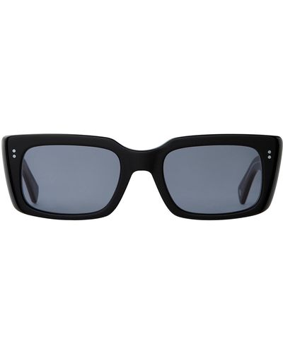 Garrett Leight Gl 3030 2126 Bk/sfnvy Square Sunglasses - Black