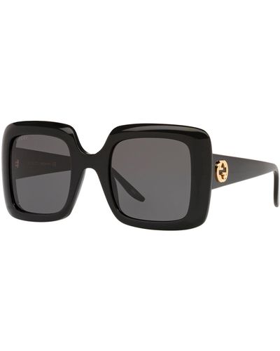 Gucci Transparent Oversized Ladies Sunglasses 001 63 in Yellow | Lyst