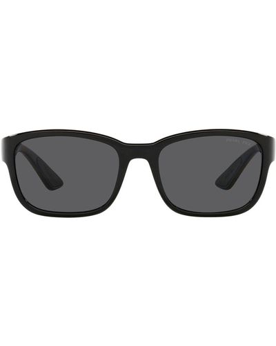 Prada Linea Rossa Ps 05vs 1ab02g Rectangle Sunglasses - Black