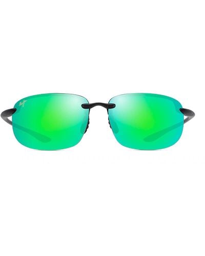 Maui Jim Hookipa Xlarge Mj Gm456-14 Wrap Polarized Sunglasses - Green