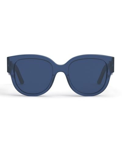 Dior Wil Bu Cd 40021 U 90v Butterfly Sunglasses - Blue