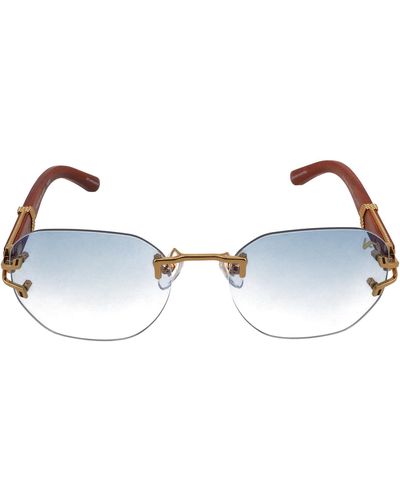 Vintage Frames Company Vf V-décor Xl Woods 0005 Rectangle Sunglasses - White