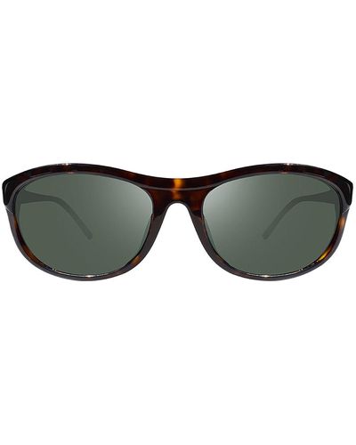 Revo Vintage Re 1180 02 Sg50 Wrap Polarized Sunglasses - Black