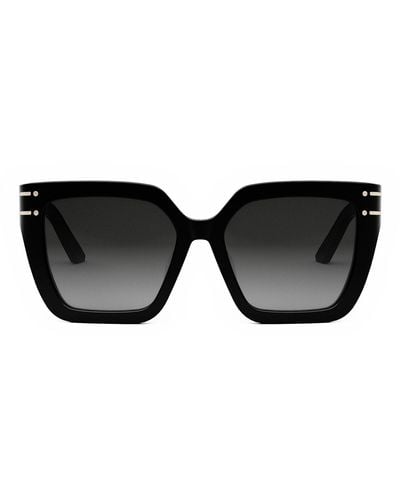 Dior Signature S10f 10a1 Cd40131f 01b Butterfly Sunglasses - Black