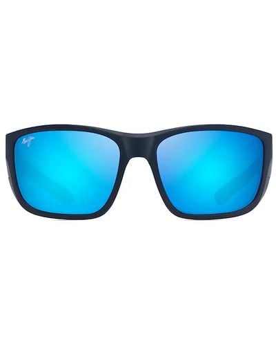 Maui Jim Amberjack Mj B896-03 Wrap Polarized Sunglasses - Blue