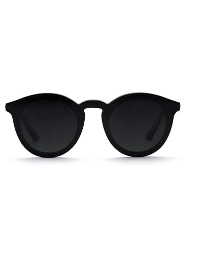 Krewe Collins Round Sunglasses - Black
