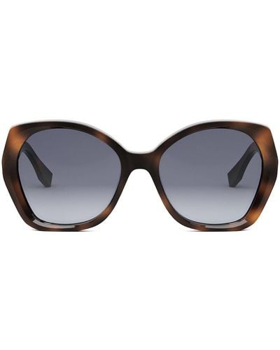Fendi - Fendi Dawn - Oversize Square Sunglasses - Light Brown - Sunglasses  - Fendi Eyewear - Avvenice