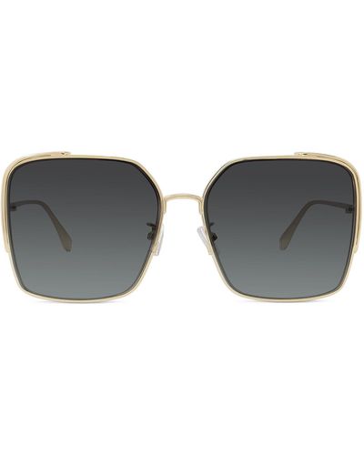 Fendi O'lock Fe 40038u 10b Oversized Square Sunglasses - Gray