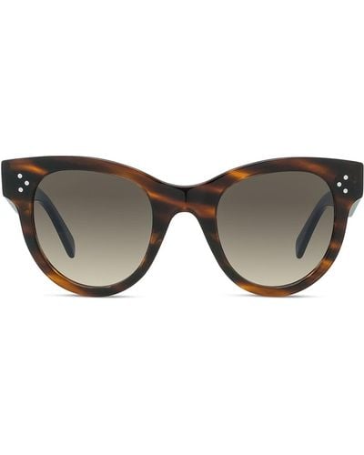 Celine Bold 3 Dots Cl 4003in 56f Cat Eye Sunglasses - Brown