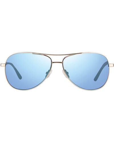 Revo Relay S Aviator Polarized Sunglasses - Metallic