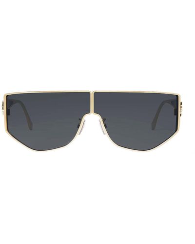 Fendi Disco Fe 40051u 32a Shield Sunglasses - Gray