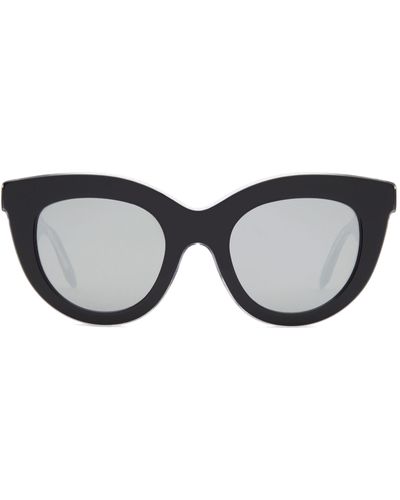 Victoria Beckham Vbs103 C10 Layered Cat-eye Sunglasses - Black