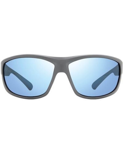 Revo Re 1092 00 Bl Caper Bl Wrap Polarized Sunglasses - Blue