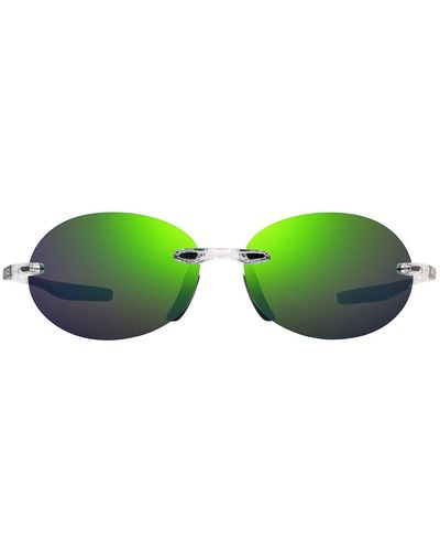Revo Descend O Re 1168 09 Gn Oval Polarized Sunglasses - Green