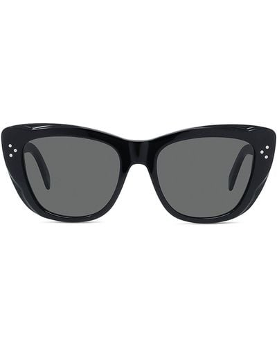 Celine Bold 3 Dots Cl 40199i 01a Cat Eye Polarized Sunglasses - Gray