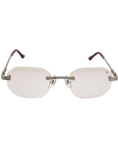 Vintage Frames Company Vf Hustler Drill Mount 0027 Rectangle Sunglasses - White