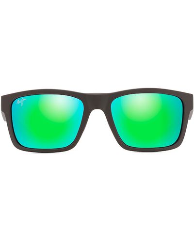 Maui Jim The Flats Mj Gm897-01 Square Polarized Sunglasses - Green
