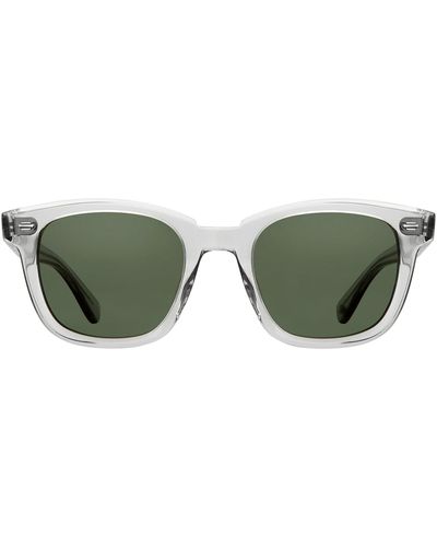 Garrett Leight Calabar 2062 Llg/sfpg15 Square Sunglasses - Green
