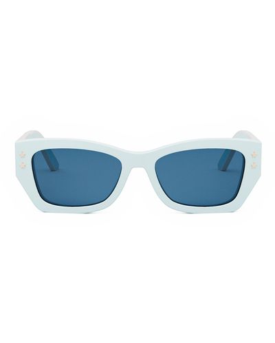 Dior Pacific S2u Cd 40113 U 84v Cat Eye Sunglasses - Blue