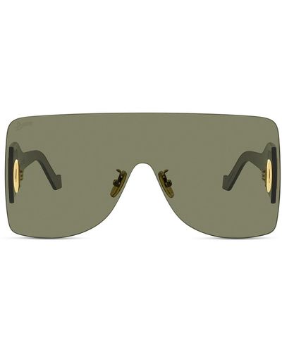 Loewe Anagram Mask Lw 40093u 96n Shield Sunglasses - Green