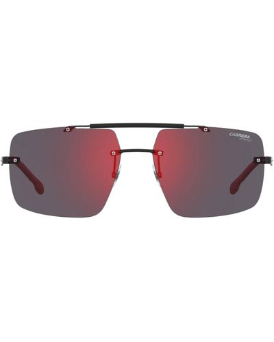 Carrera Ca8034se Ao 0003 Rectangular Sunglasses - Red