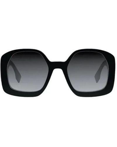 Fendi O'lock Fe 40048u 01b Butterfly Sunglasses - Gray