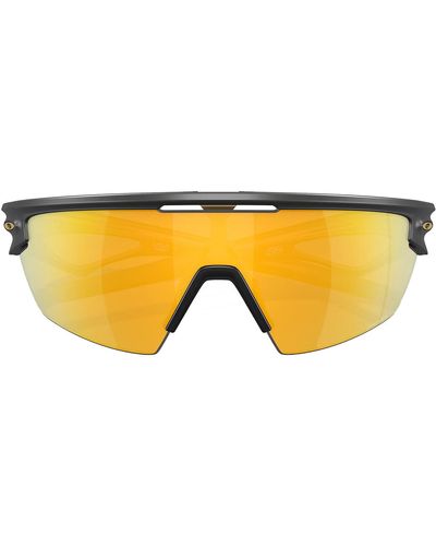 Oakley Sphaera 0oo9403-04 Shield Polarized Sunglasses - Yellow