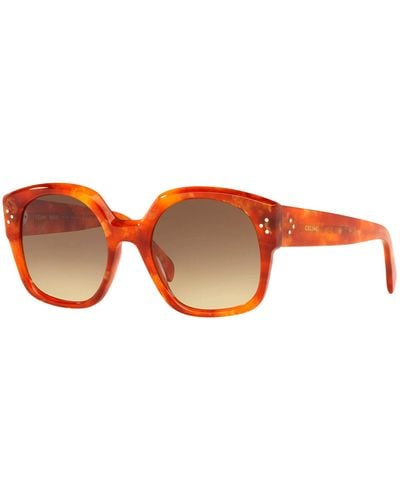 Celine Cl 40168 In 53f Oversized Square Sunglasses - Gray