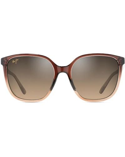 Maui Jim Good Fun Mj Hs871-01 Cat Eye Polarized Sunglasses - Black