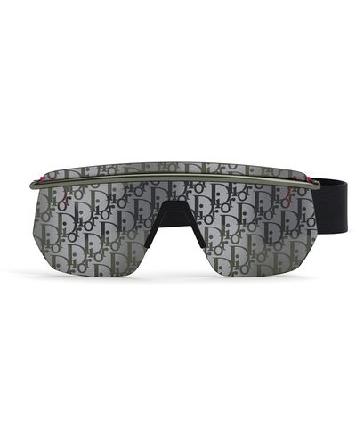 Dior Smoke Mirror Logo Shield Sunglasses Motion M1i H0a8 00 - Gray