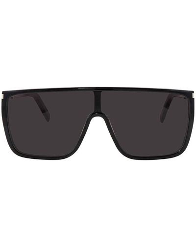 Saint Laurent Mask Ace Sl 364 001 Shield Sunglasses - Black