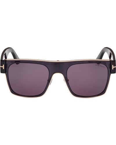 Tom Ford Edwin W Ft1073 01a Flattop Sunglasses - Purple