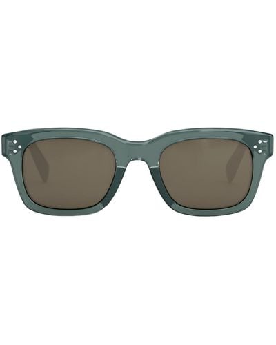 Celine Bold 3 Dots Cl 40232 I 93j Square Sunglasses - Green