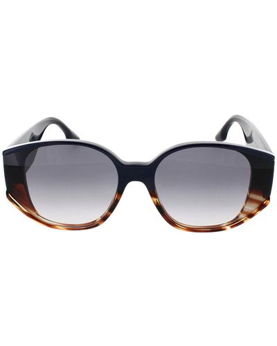 Victoria Beckham Vb605s 415 Oval Sunglasses - Black