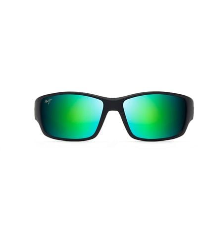 Maui Jim Local Kine Gm810-27m Wrap Polarized Sunglasses - Green