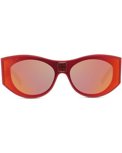 Givenchy 4gem Gv 40014i 66u Wrap Sunglasses - Red