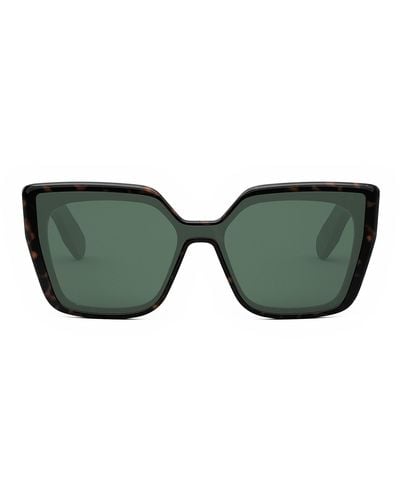 Dior Lady 95.22 S2i 20c0 Cd40148i 52n Butterfly Sunglasses - Green