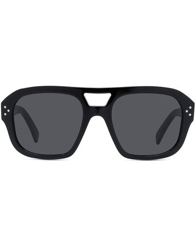 Celine Bold 3 Dots Cl 40205u 01a Navigator Sunglasses - Gray