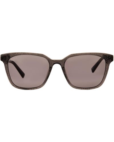 DIFF Spruce Black Square Sunglasses