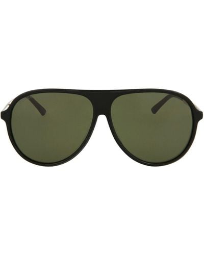 Gucci GG0829SA 002 Aviator Sunglasses - Green