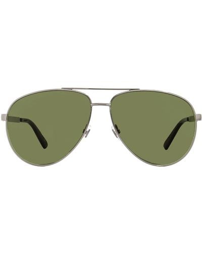Gucci GG0137S 003 Aviator Sunglasses - Green