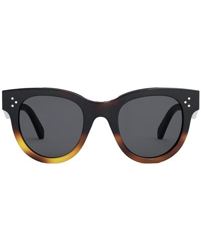Celine Bold 3 Dots Cl 4003 In 53a Round Sunglasses - Black