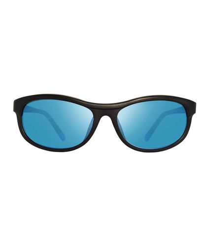Revo Vintage Re 1180 01 H20 Wrap Polarized Sunglasses - Blue