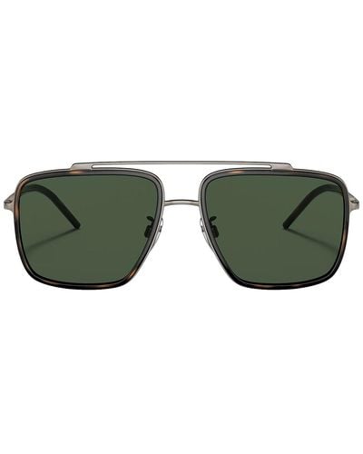 Dolce & Gabbana Dg 2220 13359a Navigator Polarized Sunglasses - Green