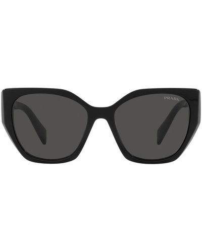 Prada Pr 19zs 1ab5s0 Geometric Sunglasses - Black