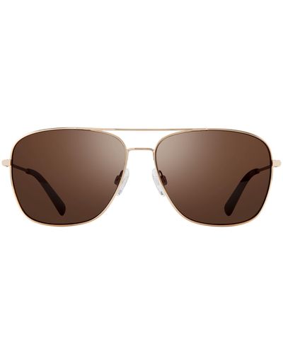 Revo Harbor S Navigator Polarized Sunglasses - Brown